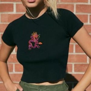Brandy Melville Tee - Black Dragon
